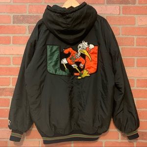 Sz L Vintage 90s Miami hurricanes starter jacket